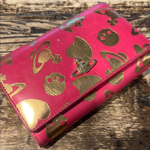Vivienne Westwood Pink Gold Leather Wallet - Picture 3 of 8